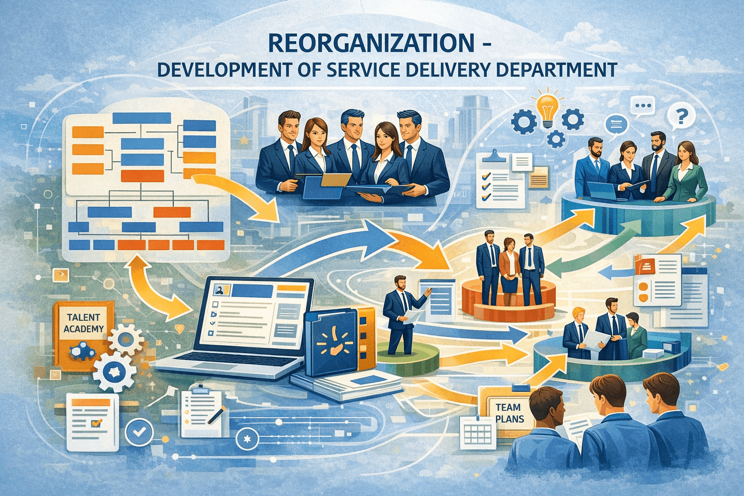 Reorganisation - leadership, structure and team development - case overview